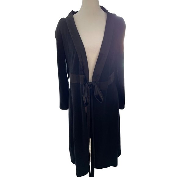 Diane Von Furstenberg Black Overpiece with Tie - Picture 1 of 2